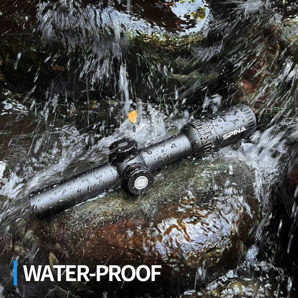 SPINA Optics-mira telescópica FFP/SFP 1-6x24E para caza, mira táctica de 1/2 MOA, iluminante rojo, compatible con AR15.223.556.308 - imagen 5