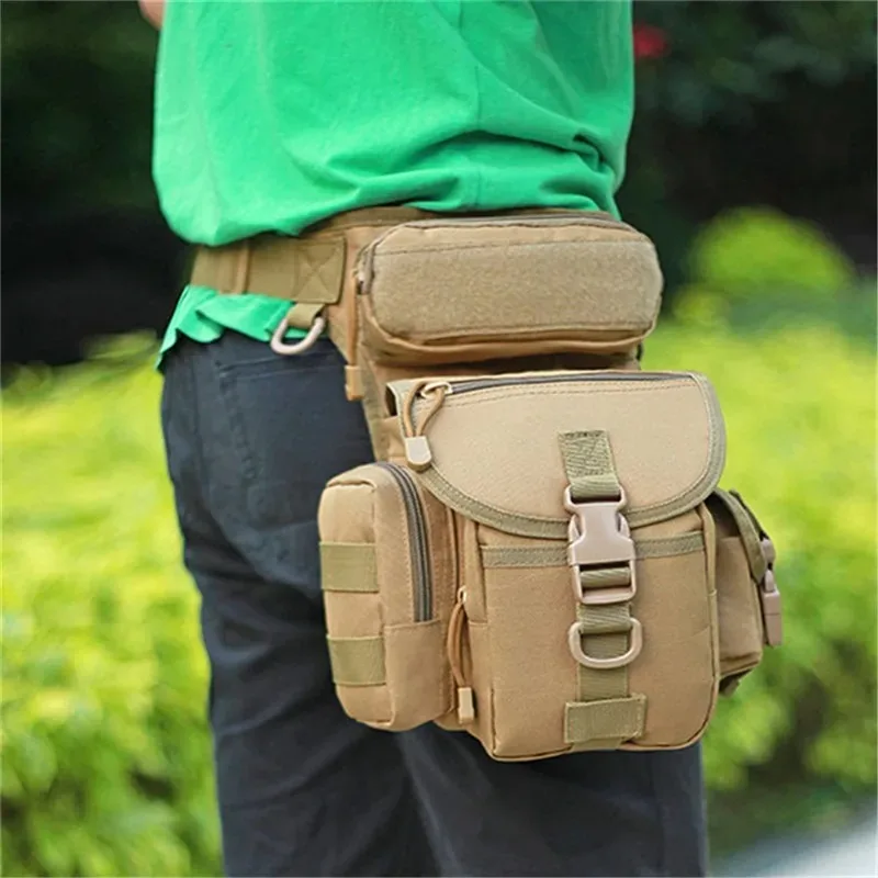 Paquete de muslo compatible con MOLLE para ciclismo y exterior |   Bolsa impermeable para piernas con diseño antideslizante |   Almacenamiento multiusos de correa de cintura - imagen 2