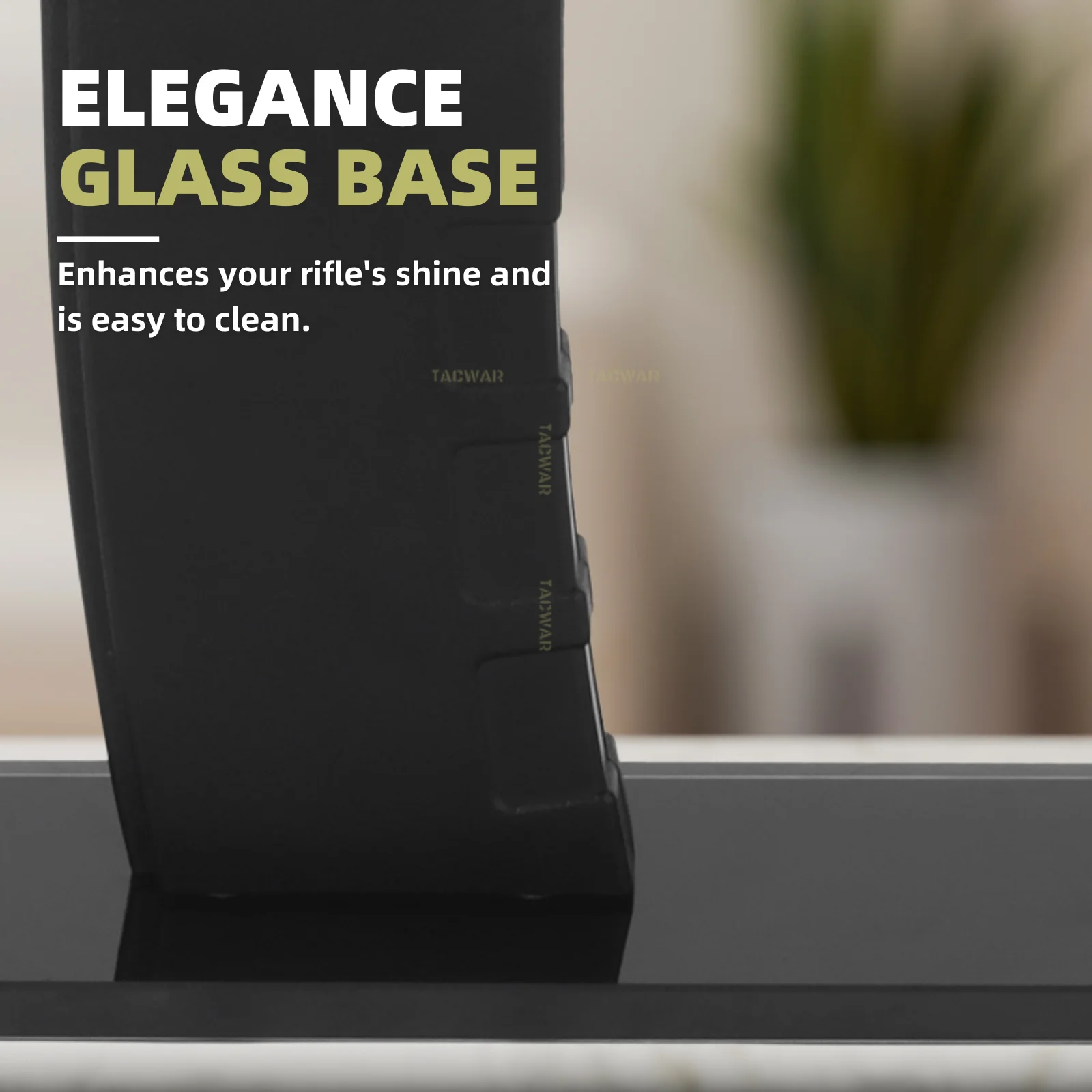 Soporte de exhibición AR Rack (GEL) con almohadilla antideslizante con Base de vidrio para M4 y AR15, soporte de Rifle estilo ABS Mag para accesorios Airsoft - imagen 5