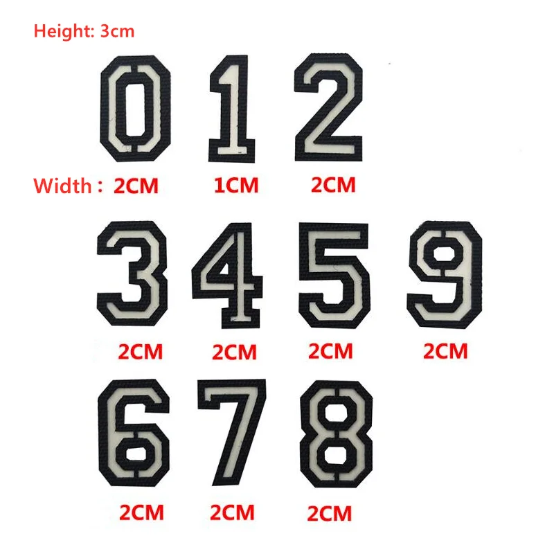 Parches tácticos luminosos con número Digital, apliques de insignia para ropa, decoración DIY, nailon Digital 1, 2, 3, 4, 5, 6, 7, 8, 9, 0 - imagen 2
