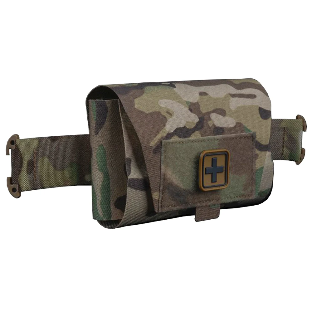 Bolsa médica táctica V2, pequeña bolsa de liberación rápida para caza al aire libre, deportes de acampada, bolsa para traumatismos, sistema MOLLE, cinturón de combate portátil