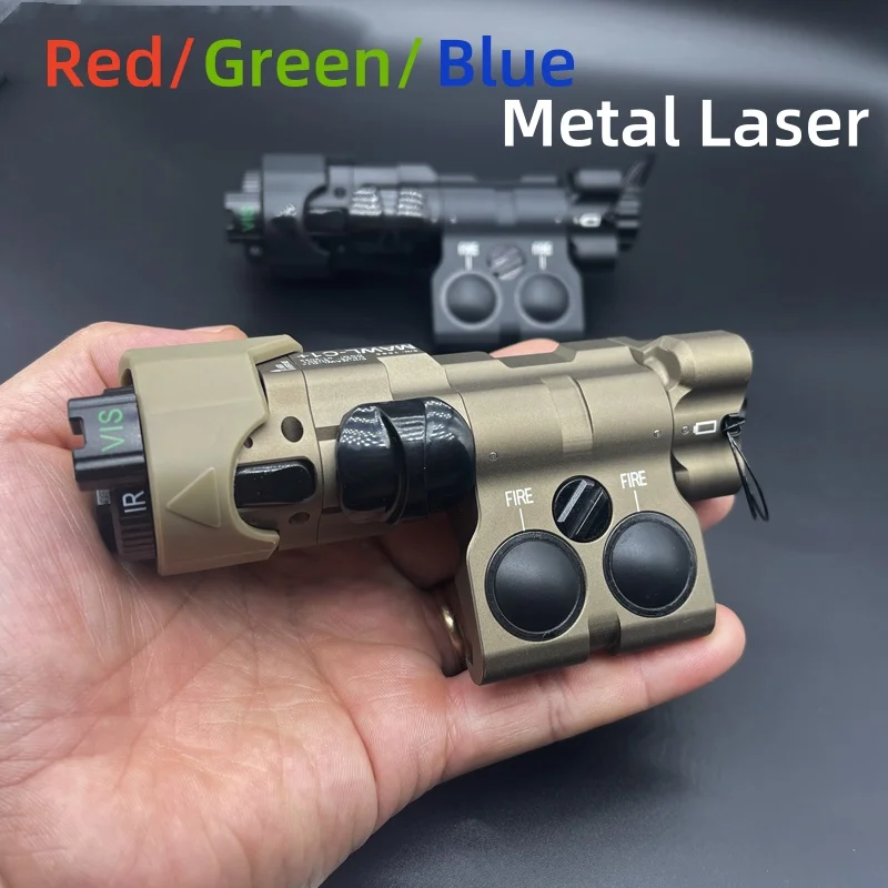 Combo de linterna láser táctica Picatinny, montaje en riel, intercambio izquierdo derecho a lado, luz de arma Airsoft, láser rojo/verde - imagen 2