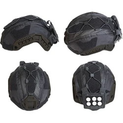 Funda para Casco Marítimo AG FAST Style, Negra, Corte Alto, Accesorio Táctico para Casco con Soporte Elástico para Cable de Batería, para Airsoft y Caza