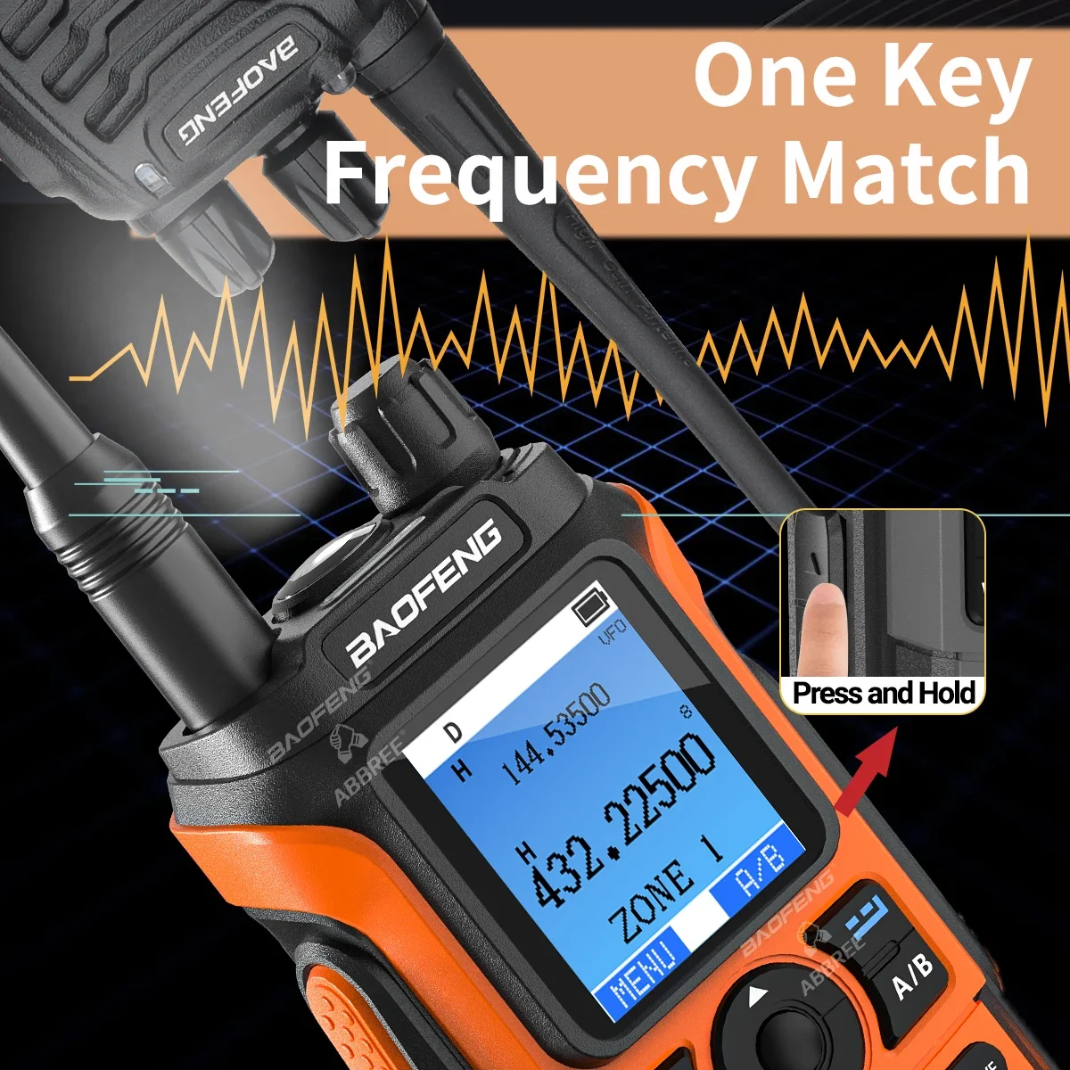 Baofeng UV-21 PRO Walkie Talkie multibanda 1000CH AM FM Bluetooth programación NOAA VOX copia inalámbrica frecuencia V3 Radio bidireccional - imagen 5