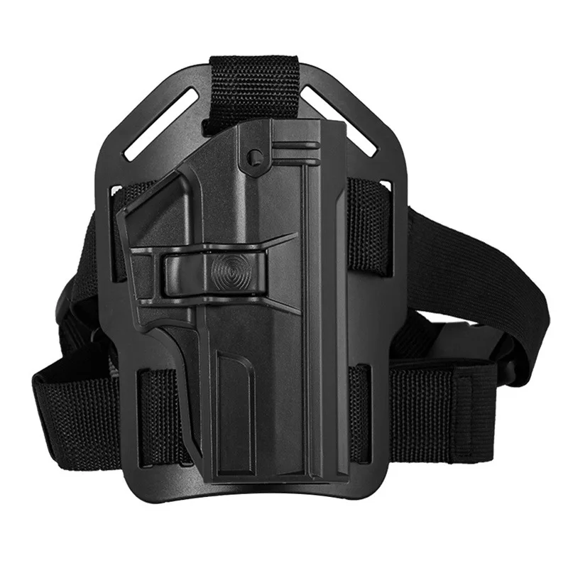 Funda de pistola táctica de polímero para Sig Sauer SP2022, funda de paleta de cinturón de mano derecha, funda de muslo de pierna caída, accesorios de Airsoft - imagen 5