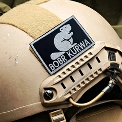 BOBR KURWA parche táctico bordado gancho y bucle insignia moral mochila