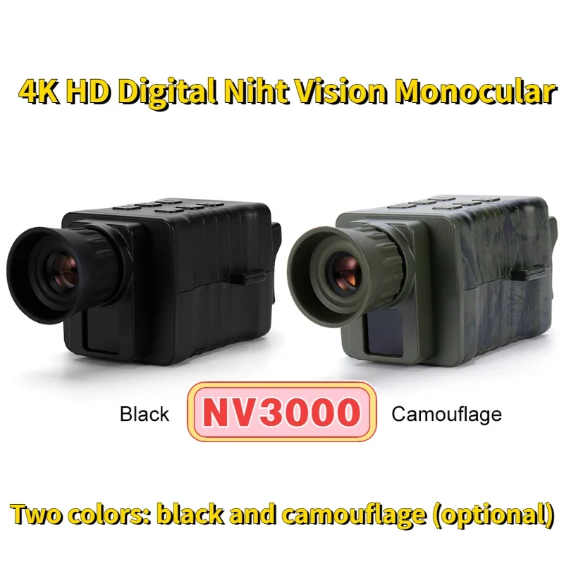 NV3000 4K 36MP HD Monocular de visión nocturna digital Zoom 5X y rango IR de 200M uso dual día/noche para caza Camping negro/camuflaje - imagen 3