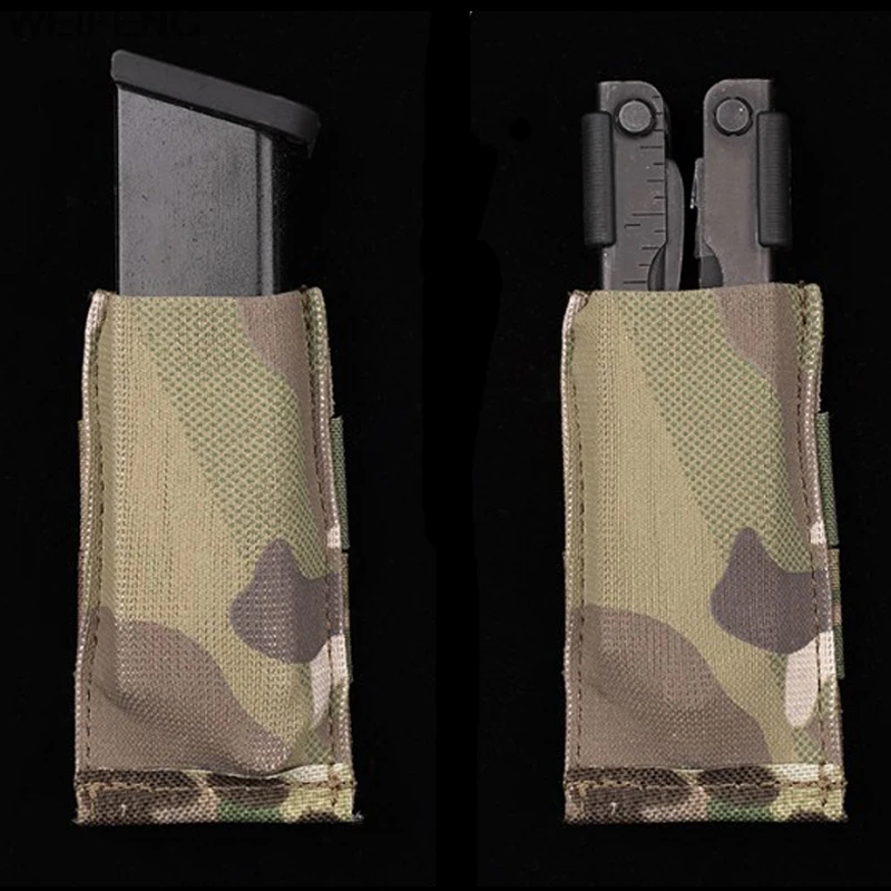Bolsa táctica individual/doble para revistas de 9mm para G17 19 M9 SIG P226, funda para pistola Mag, linterna, soporte para cuchillos, caza al aire libre - imagen 3