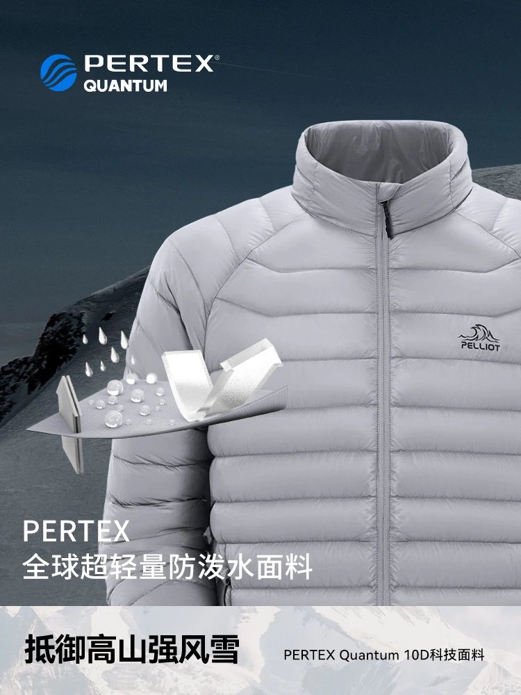 Pelliot 2025 chaquetas de hombre cortavientos impermeables 98% chaquetas de plumón blancas Casual abrigo de invierno portátil Parkas cálidas - imagen 5