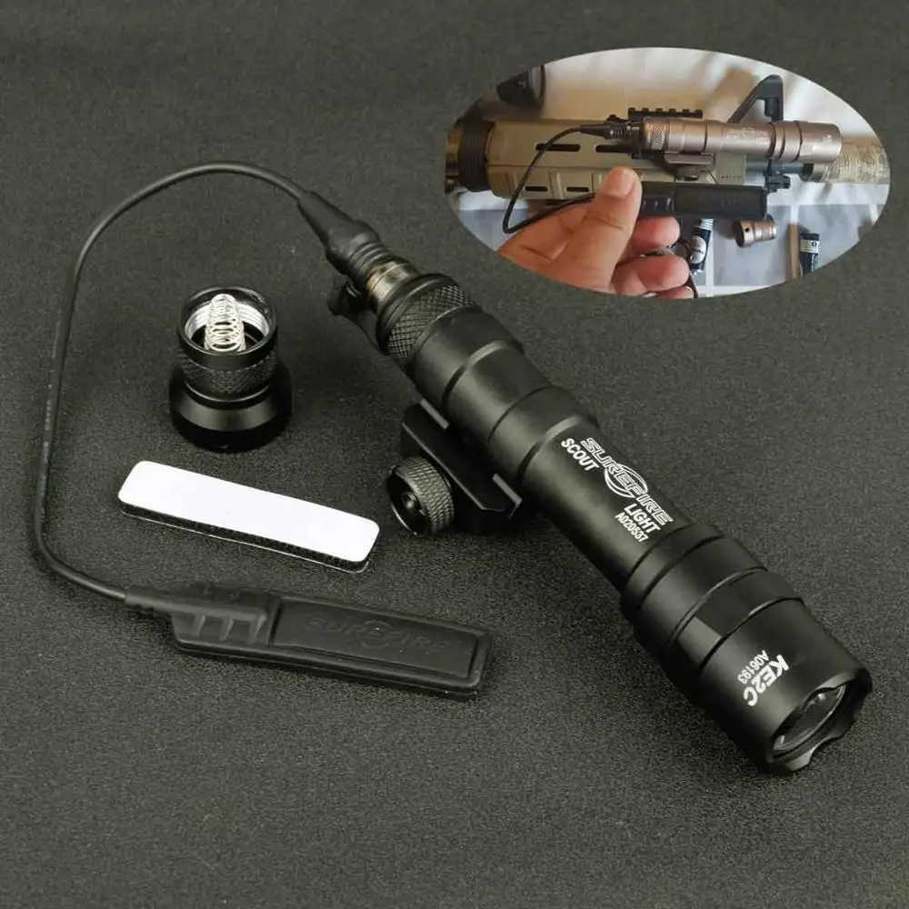 Minilinterna LED táctica Airsoft, luz para arma de caza, riel Picatinny, 20mm, M600, M600B, M600C, M600U - imagen 2
