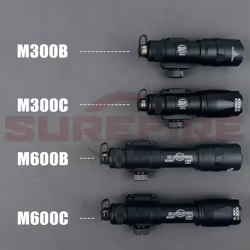 Surefire-linterna táctica M300B M600B, serie M300 M600, luz de explorador, 600 lúmenes, lámpara de luz de caza Airsoft, interruptor de aleación de aluminio