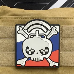 Parche táctico 3D PVC calavera con gancho – Insignia para chaleco