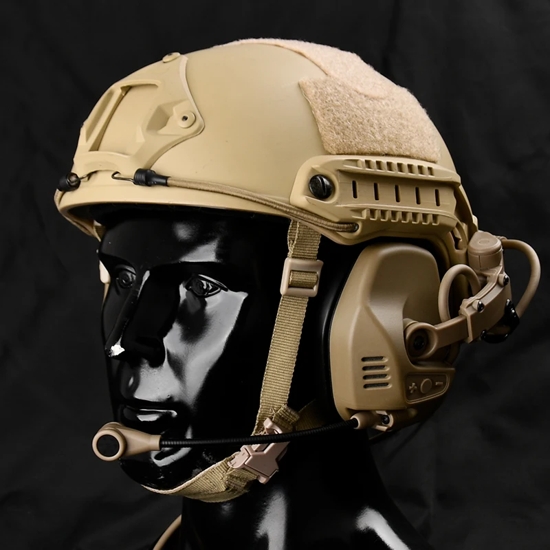 Cable casco auricular civil Com II sonido recogida y reducción de ruido auriculares táctico caza garganta auriculares PTT - imagen 3