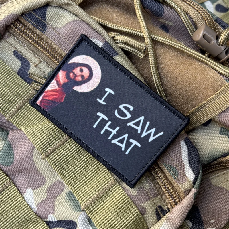 Parche estampado "Jesus, SAW THAT" para ropa, insignia de moral táctica, parches con gancho, brazalete para mochila - imagen 2
