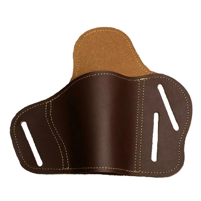 Funda táctica para caza, funda Universal para cinturón de transporte oculto, accesorios para pistola de mano, funda de cintura de cuero de vaca - imagen 2