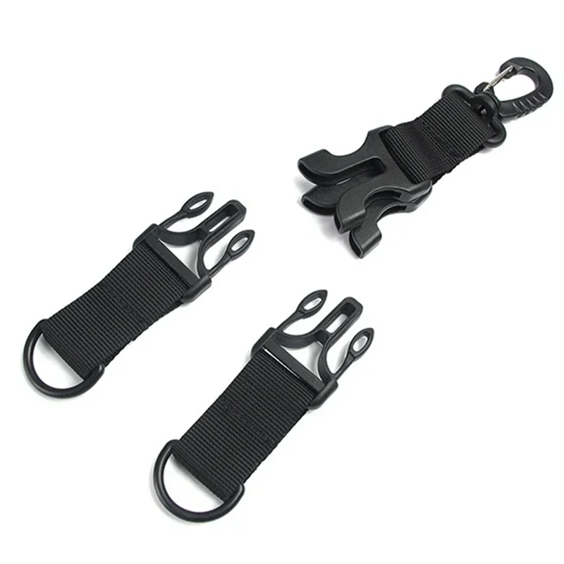 Hebilla táctica de nailon con anilla D para mochila y llavero