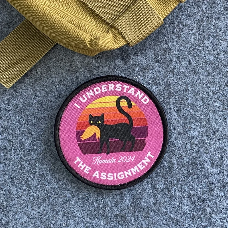 Lindo parche con estampado de gatito, insignia de moral táctica, pegatina de decoración de ropa, mochila con gancho y bucle, "tell Your Cat I Said pssps" - imagen 4