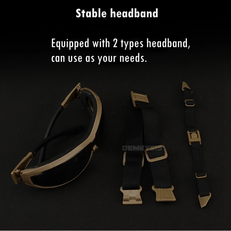 Gafas de sol tácticas para exteriores, lentes a prueba de viento y polvo para montar en motocicleta, montañismo y senderismo - imagen 4