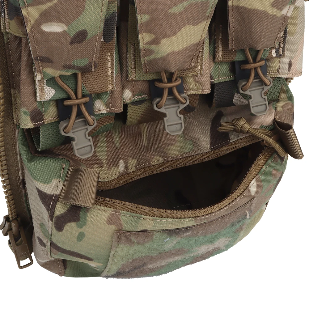 Panel trasero táctico Banger bag YKK, chaleco de combate Militar con cremallera, solapa de retención de bolsillo GP, portador de placa, Airsoft, Paintball, V5 PC - imagen 5