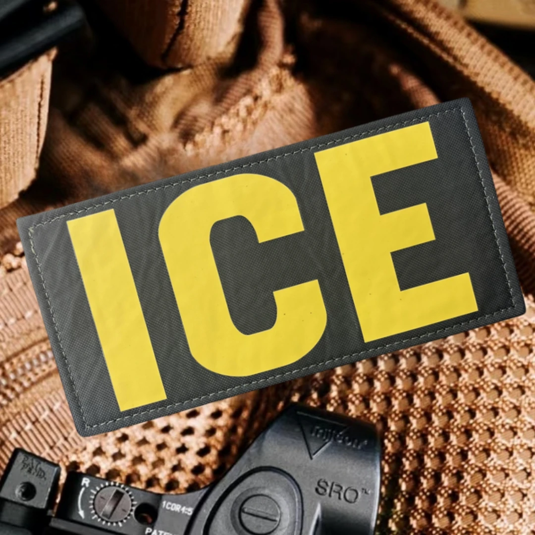 Parche de insignia de moral táctica de hielo, brazalete militar, gancho y bucle impresos para ropa, pegatina para mochila - imagen 4