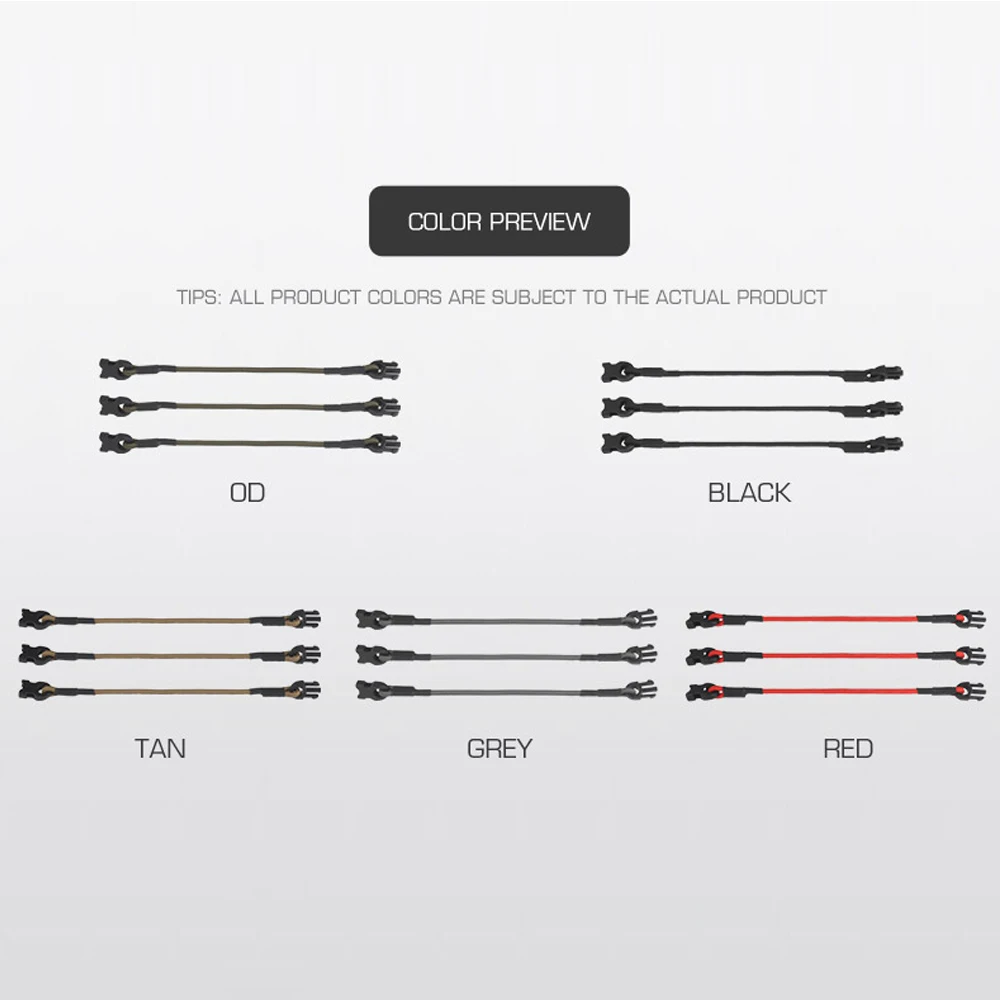 Cuerda de fijación multiusos táctica, equipo MOLLE, cordón elástico para organizar para caza al aire libre, herramienta para acampar, guantes, hebilla de Clip, 3 uds. - imagen 5