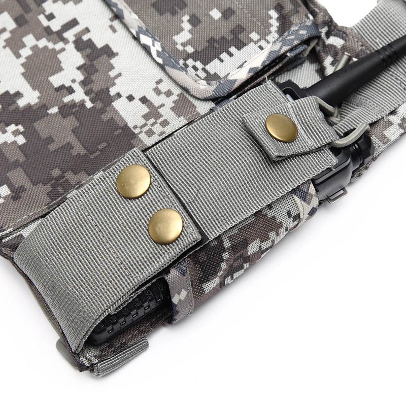 ABBREE PT-08 Walkie Talkie paquete frontal Wist bolsa funda camuflaje hombres táctico Ham Radio pecho bolsa para Wouxun Baofeng UV-5R - imagen 5