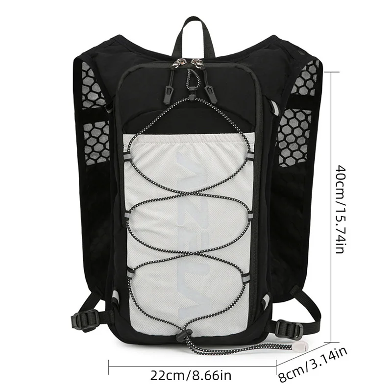 Mochila con chaleco hidratante para ciclismo, bolsa portátil para correr, senderismo, maratón, trotar, bolsas deportivas multifuncionales ultraligeras para exteriores - imagen 3