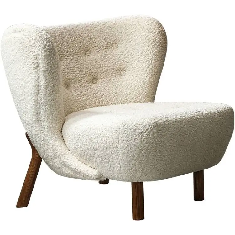 Sofá moderno para una sola persona, bonito balcón rojo de Internet, sala de estar, silla de ocio, luz italiana - imagen 5