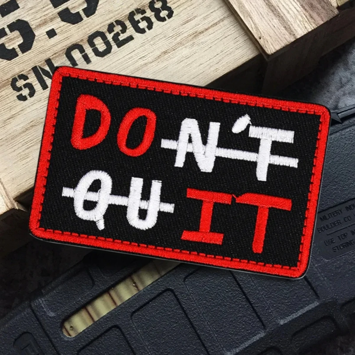 Parche táctico DO IT Morale, brazalete del ejército militar, parches bordados de gancho y bucle, pegatina para mochila de ropa, apliques personalizados - imagen 5