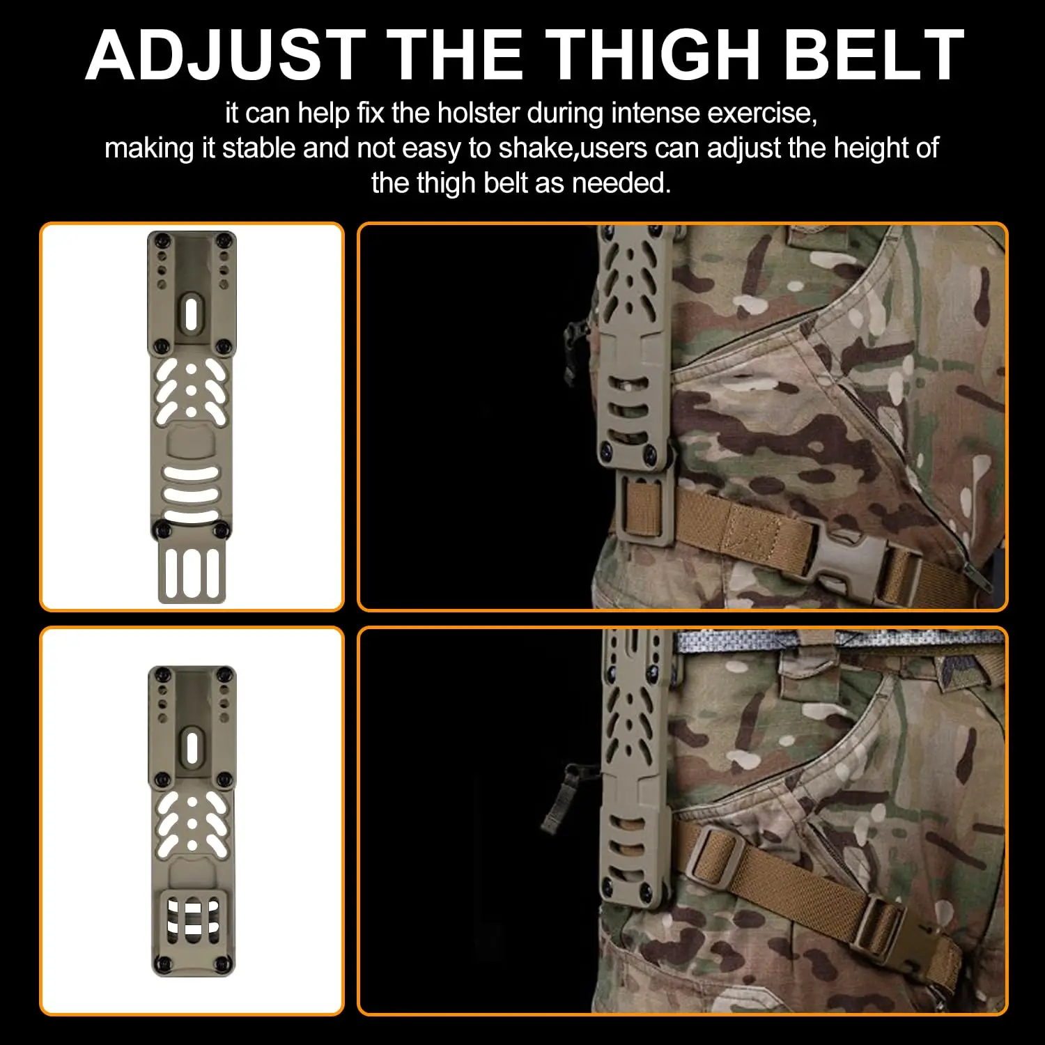 Metal Modular Holster Adaptor Universal Expansion Board Adjustable Multi-Angle Hole Tactical Sink Holster Drop Leg Hanging Plate - imagen 4