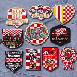 10 unids/set de parches bordados con emblema de Brabant de Países Bajos, parches de Carnaval de Países Bajos para ropa, uniforme, parches para planchar DIY