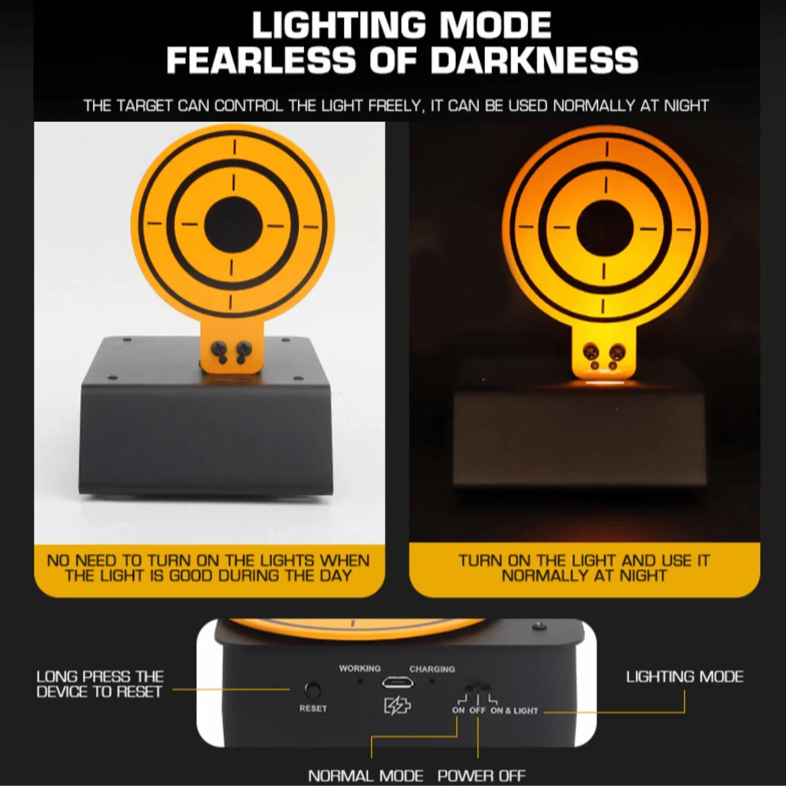 Objetivo de entrenamiento inalámbrico con modo de iluminación recargable, conexión multipunto, datos sincronizados para caza, tiro, Airsoft - imagen 5