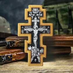 Parche táctico bordado cruz cristiana para equipamiento militar