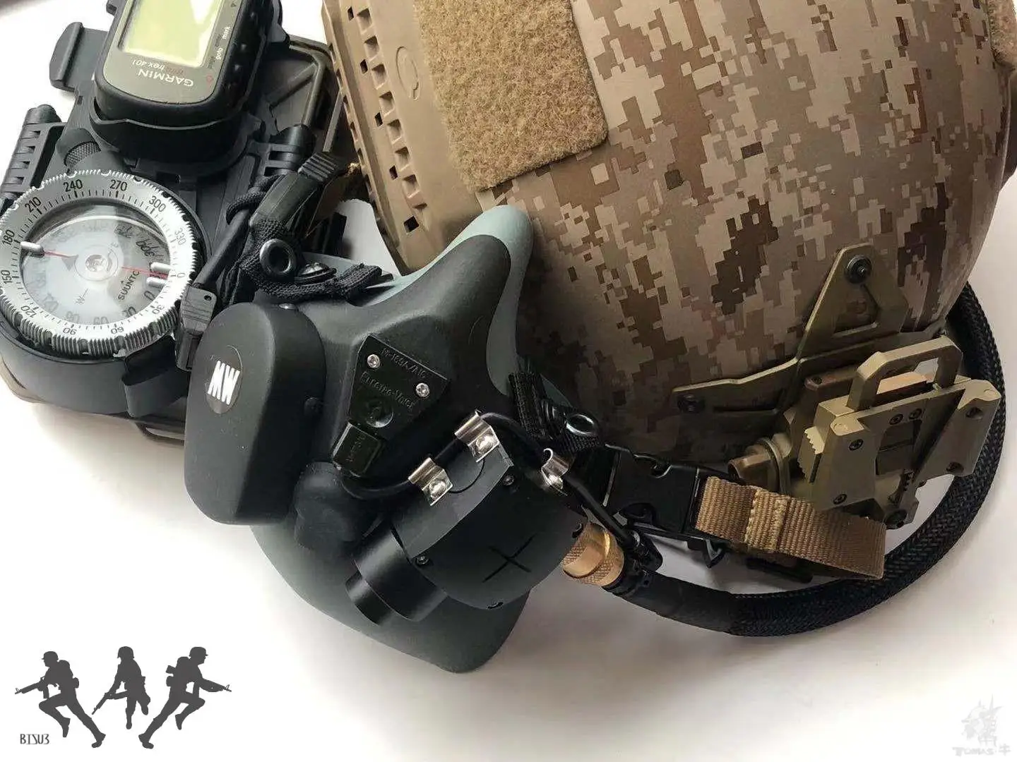 Máscara simulada de respiración de paracaídas fantasma táctico, HALO DEVGRU OPS, modelo de caza, militar, Paintball COS, componente de fijación - imagen 2