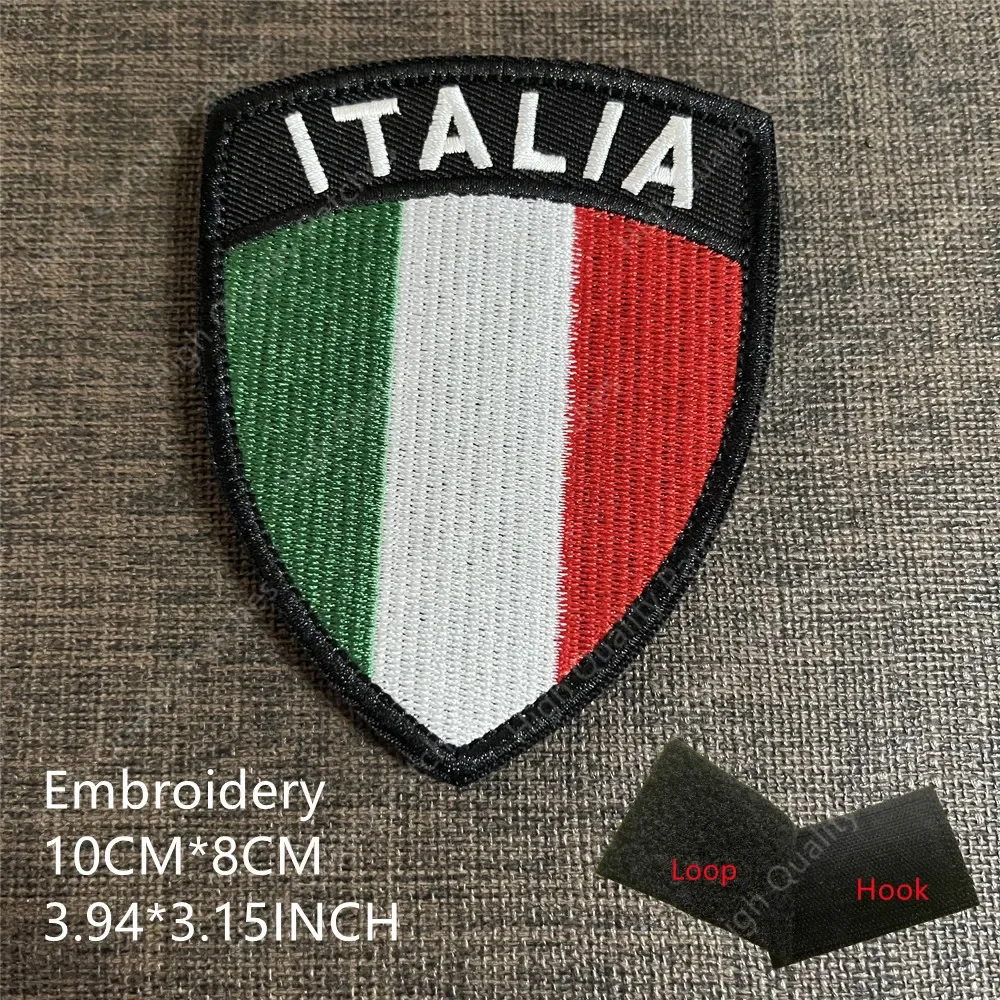Parche reflectante IR bandera Italia táctico GIS para uniforme