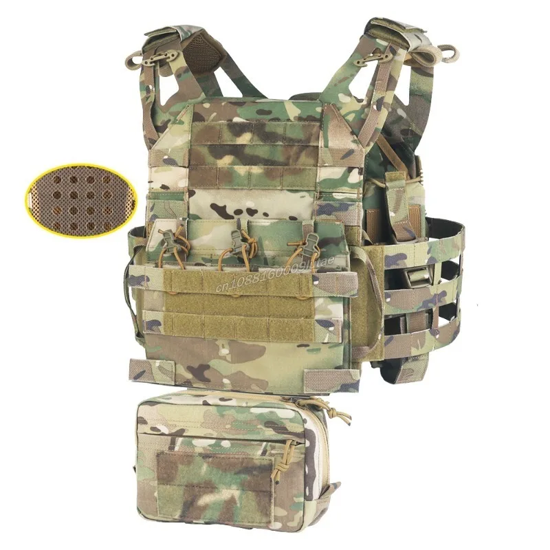 JPC3.0-Juego de portador de placa táctica, chaleco de caza serie R con faja de liberación rápida, bolsa Triple Mag, bolsa de Radio Molle Airsoft