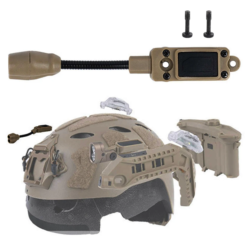 Luz para casco táctico, riel de arco Modular, luz IR, linterna LED de 2 modos para caza al aire libre, ciclismo, pesca, lámpara de señal para casco - imagen 2