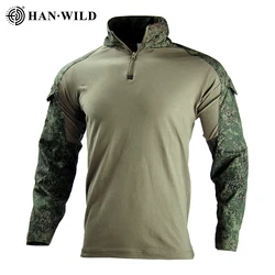 Camiseta táctica camuflaje transpirable hombre senderismo caza escalada