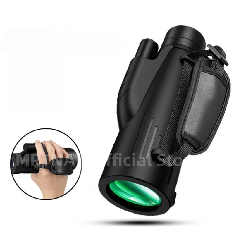 Monocular potente de largo alcance, telescopio portátil profesional de gran aumento para acampar, 5000M, 12x50