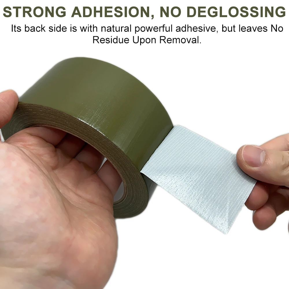 Cinta Base de tela verde oliva táctica, cinta de reparación adhesiva fuerte pesada de 2 pulgadas X 30 yardas para herramientas al aire libre, manualidades de reparaciones DIY - imagen 5