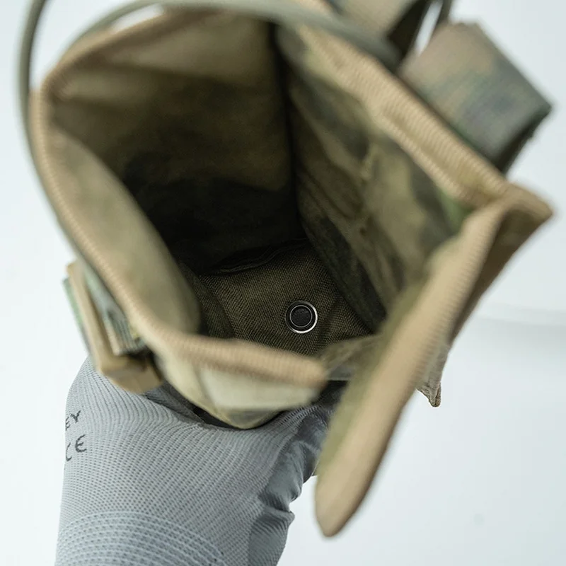 Bolsa de walkie-talkie MOLLE para exteriores, bolsa de comestibles multiusos, Camuflaje verde arrugado para chaleco táctico 6094 - imagen 4