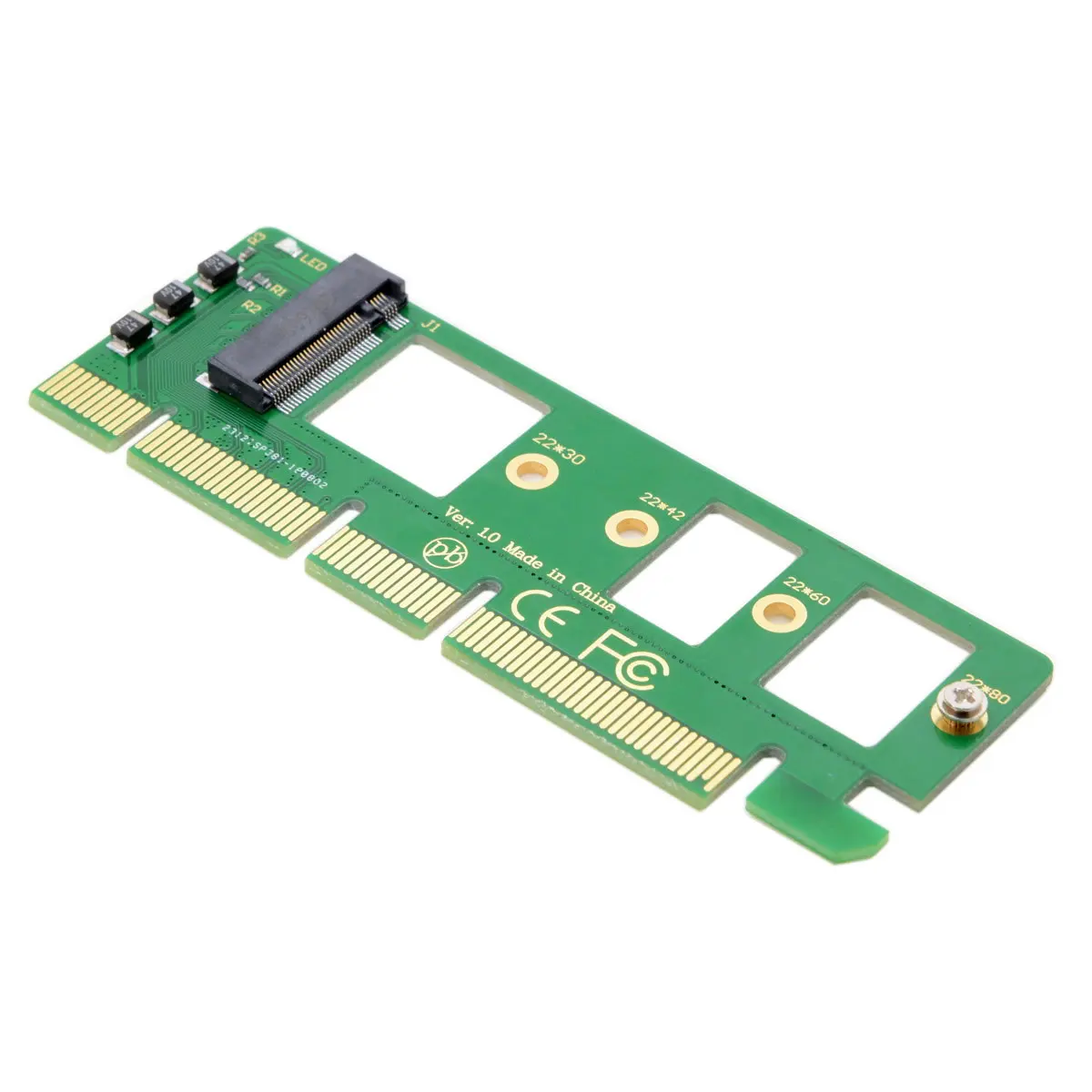 CY-adaptador PCI-E 3,0 16x x4 NGFF m-key NVME AHCI SSD para XP941 SM951 PM951 A110 m6e 960 EVO SSD - imagen 2