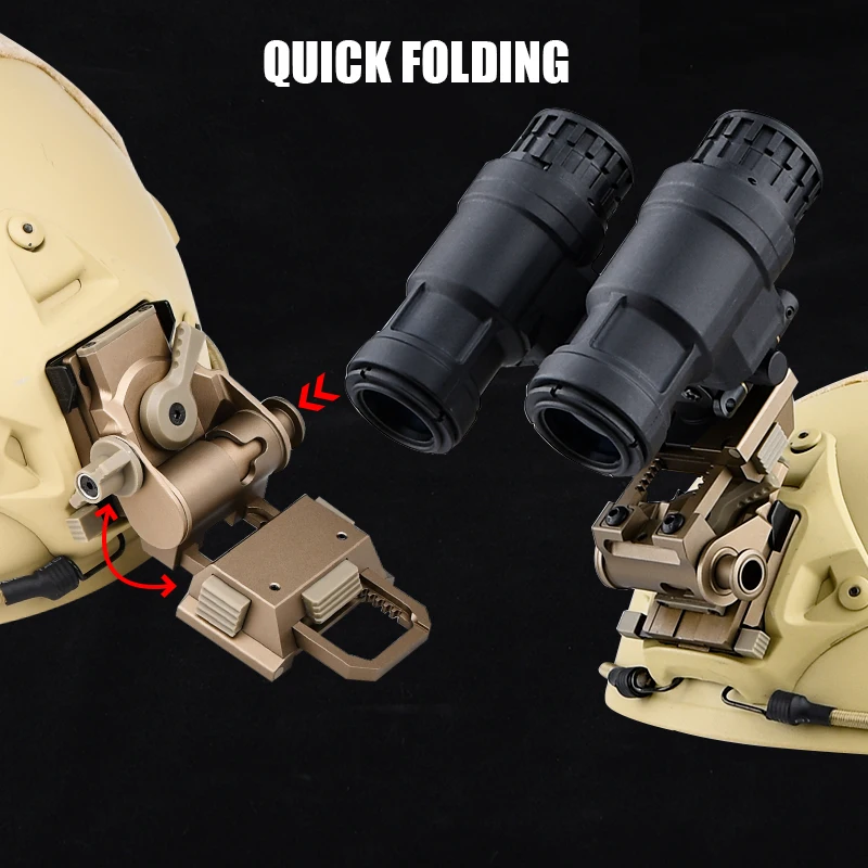 WADSN soporte rápido para casco, dispositivo de visión nocturna, compatible con cascos Wendy PVS15/PVS18/GPNVG18, Base ajustable - imagen 5