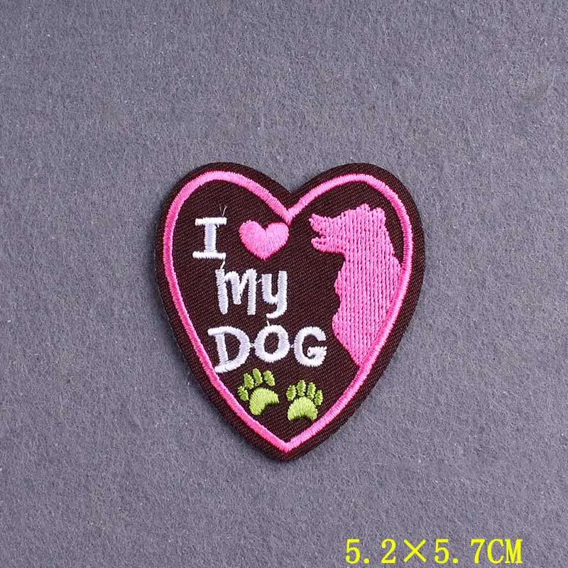 5 unids/lote parche bordado de perro gato parche de animales de dibujos animados parches para planchar para ropa parches termoadhesivos en pegatinas de ropa - imagen 4