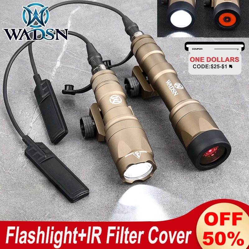 Filtro IR Airsoft Surefir M300 M600 linterna pantalla de luz suave cubierta protectora compatible con lámpara exploradora Wadsn M300A/M300B/M600C/M600B - imagen 2