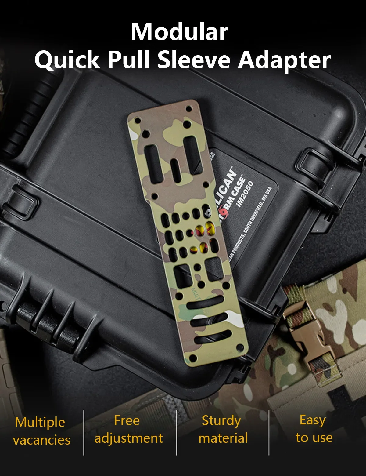 Adaptador de funda Modular táctica, plataforma de aleación de aluminio, funda de caza, extracción rápida, ajustable para caza, accesorios Airsoft - imagen 5
