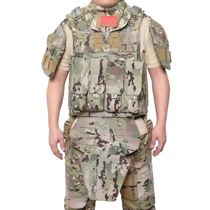 Camiseta sin mangas táctica para exteriores, chaleco pesado de protección completa para entrenamiento deportivo al aire libre, ropa de camuflaje - imagen 5