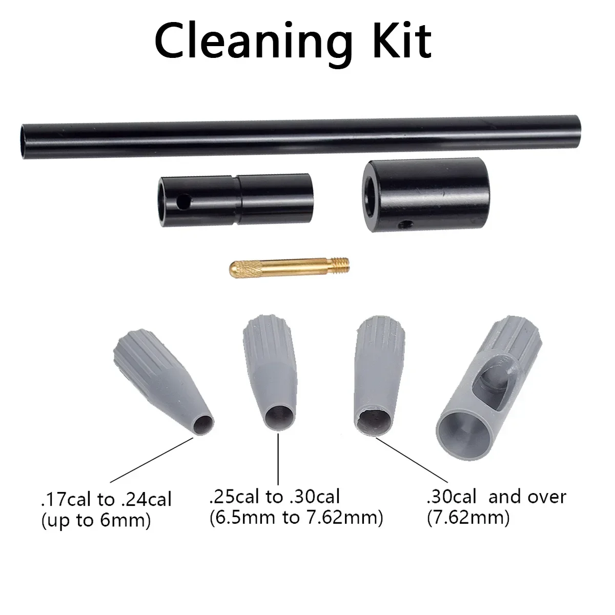 Kit de limpieza de 8 piezas. 17Cal.22Cal.30Cal Universal pistola guía de orificio limpieza Rifle cepillo limpio táctico caza limpiador Accesorios