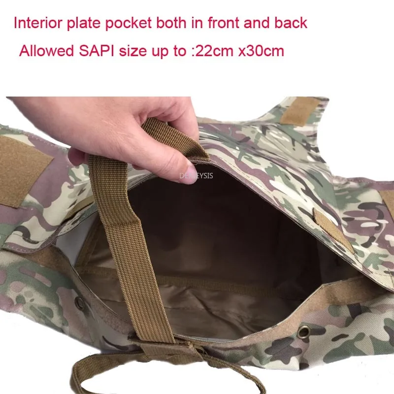 Chaleco táctico militar de asalto Airsoft, portador de placa Multicam Molle Mag, equipo de pecho de munición, arnés de armadura corporal de Paintball - imagen 3