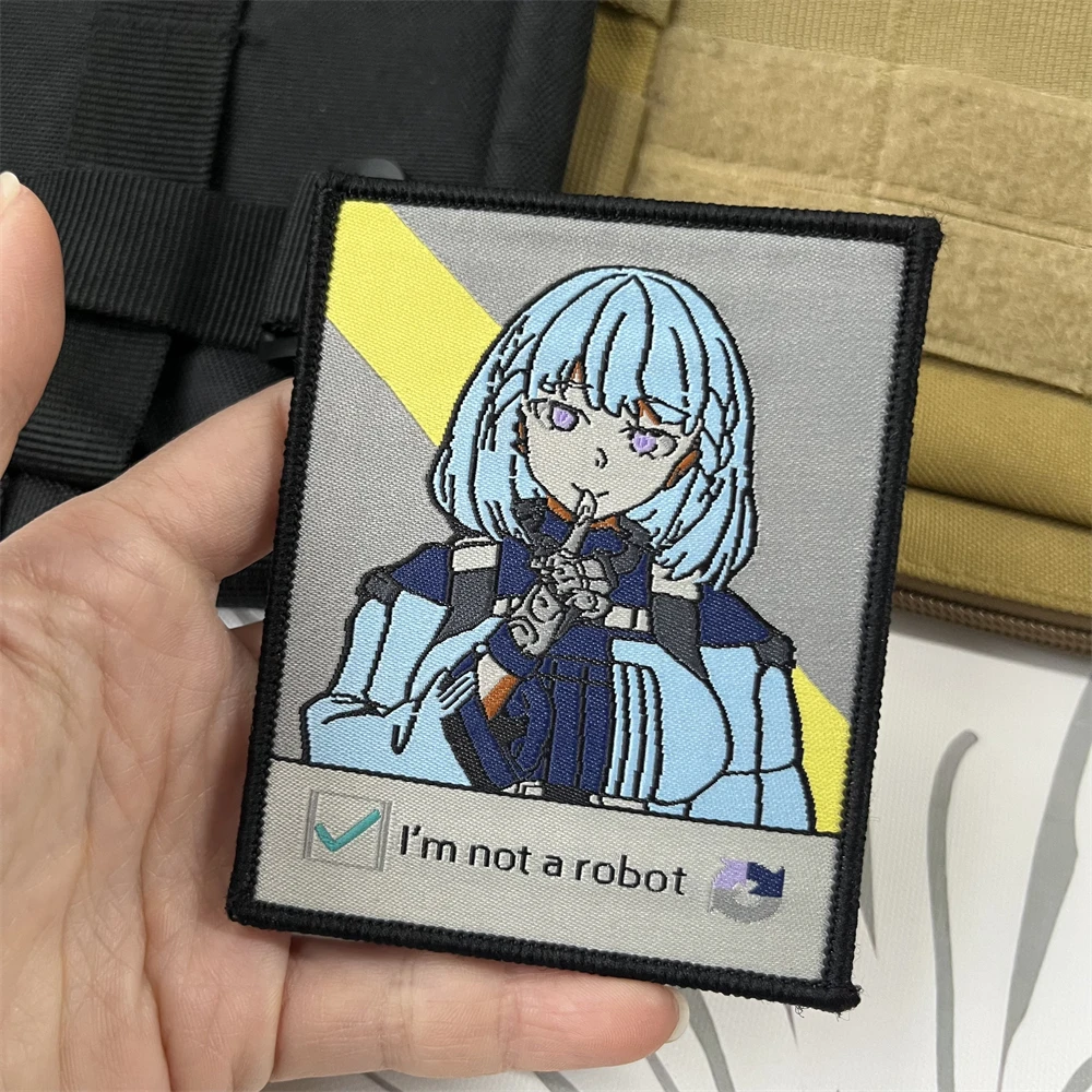Parche RPK16 de primera línea para niña, moral táctica, Badgel'm Not Arobot Rebel Squad, brazalete de Anime, pegatinas con gancho bordado, ropa - imagen 2